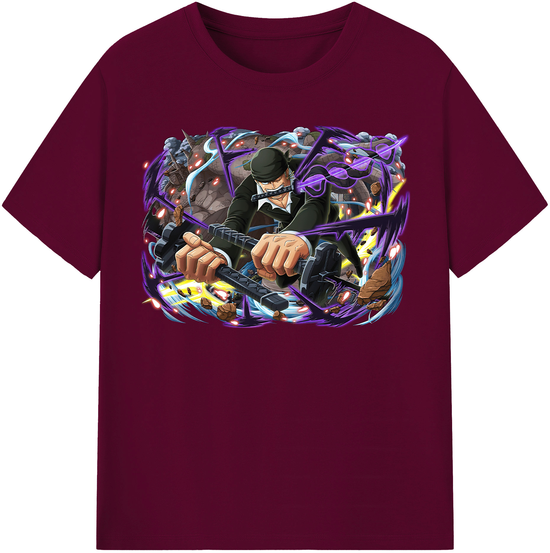 ワンピース ロロノア・ゾロ ONE PIECE Roronoa Zoro レディースカジュアルプリントTシャツ（綿100％）